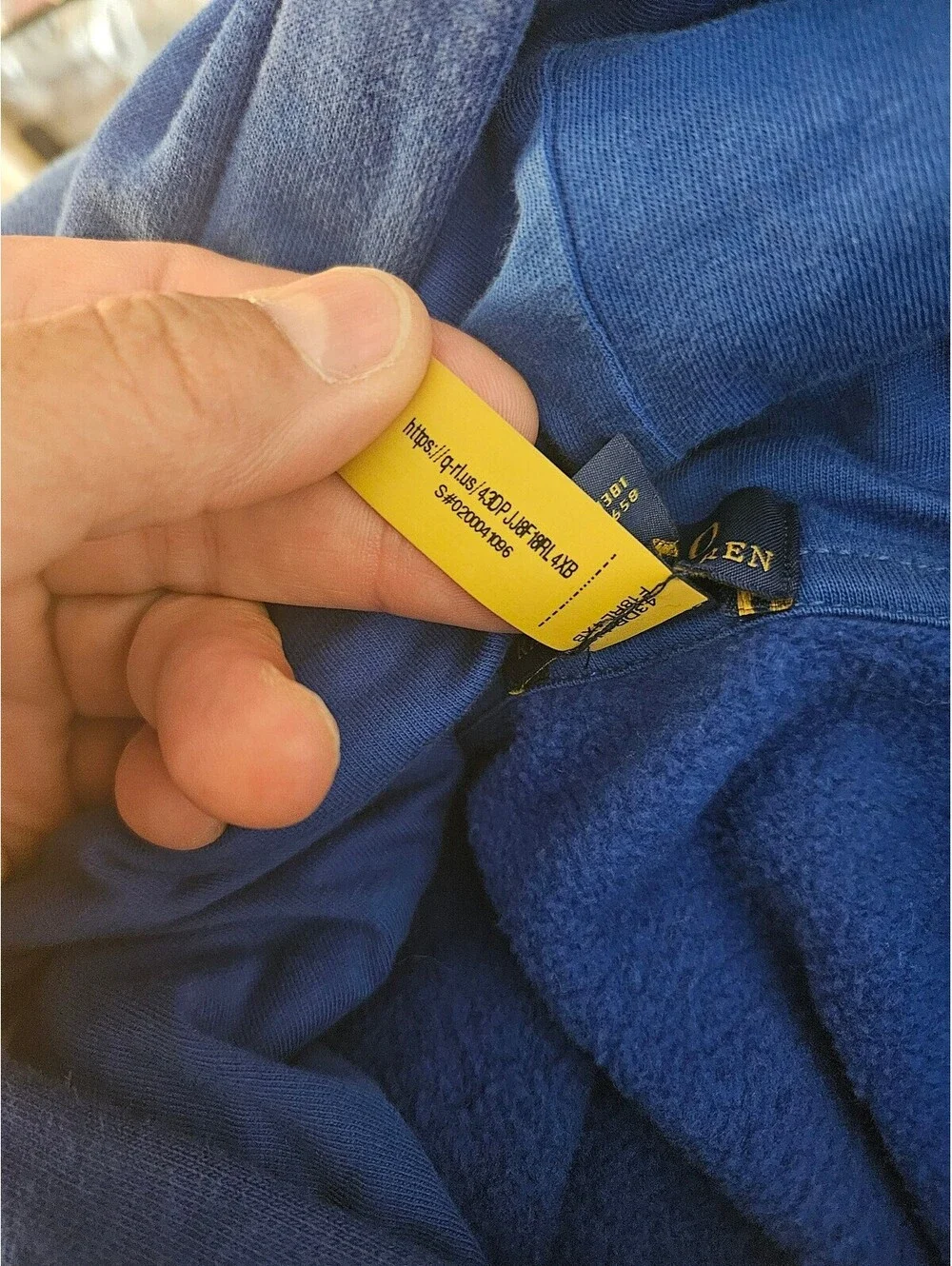 Polo Ralph Lauren Boys' Blue Polo Bear Fleece Hoodie Size M (10-12)